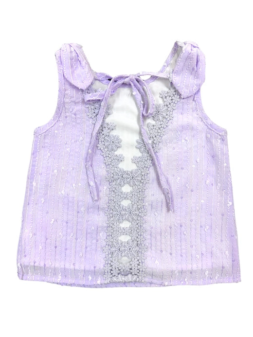 Lavender Lace Back Tank Top