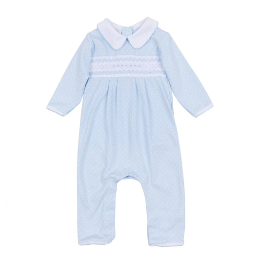 Luca's Classics Smocked Playsuit - Light Blue