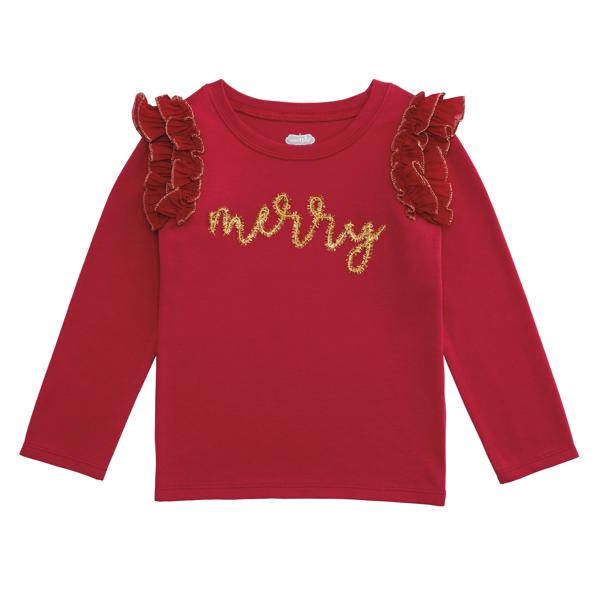 Red Holiday Tinsel LS Shirts