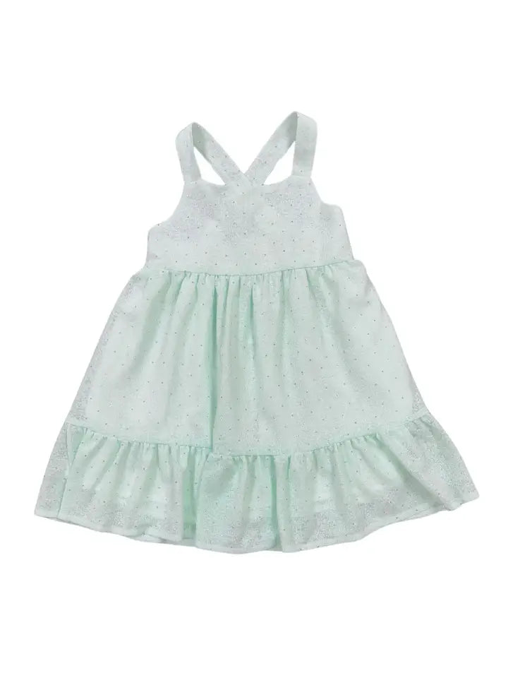 Mint Rhinestone Dotted Tank Dress