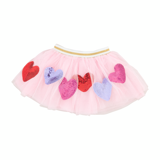 Pink-Heart Sequin Tutu