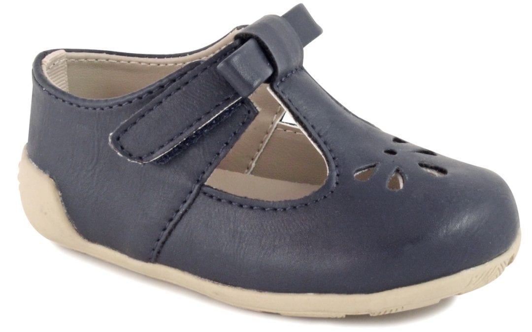 Brynna Classic Navy T-Straps for Toddler Girls