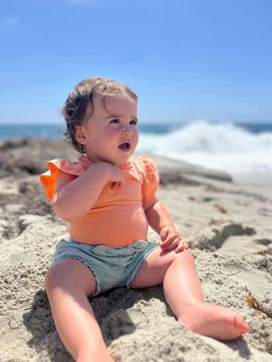 Ruffle Sleeve Onesie