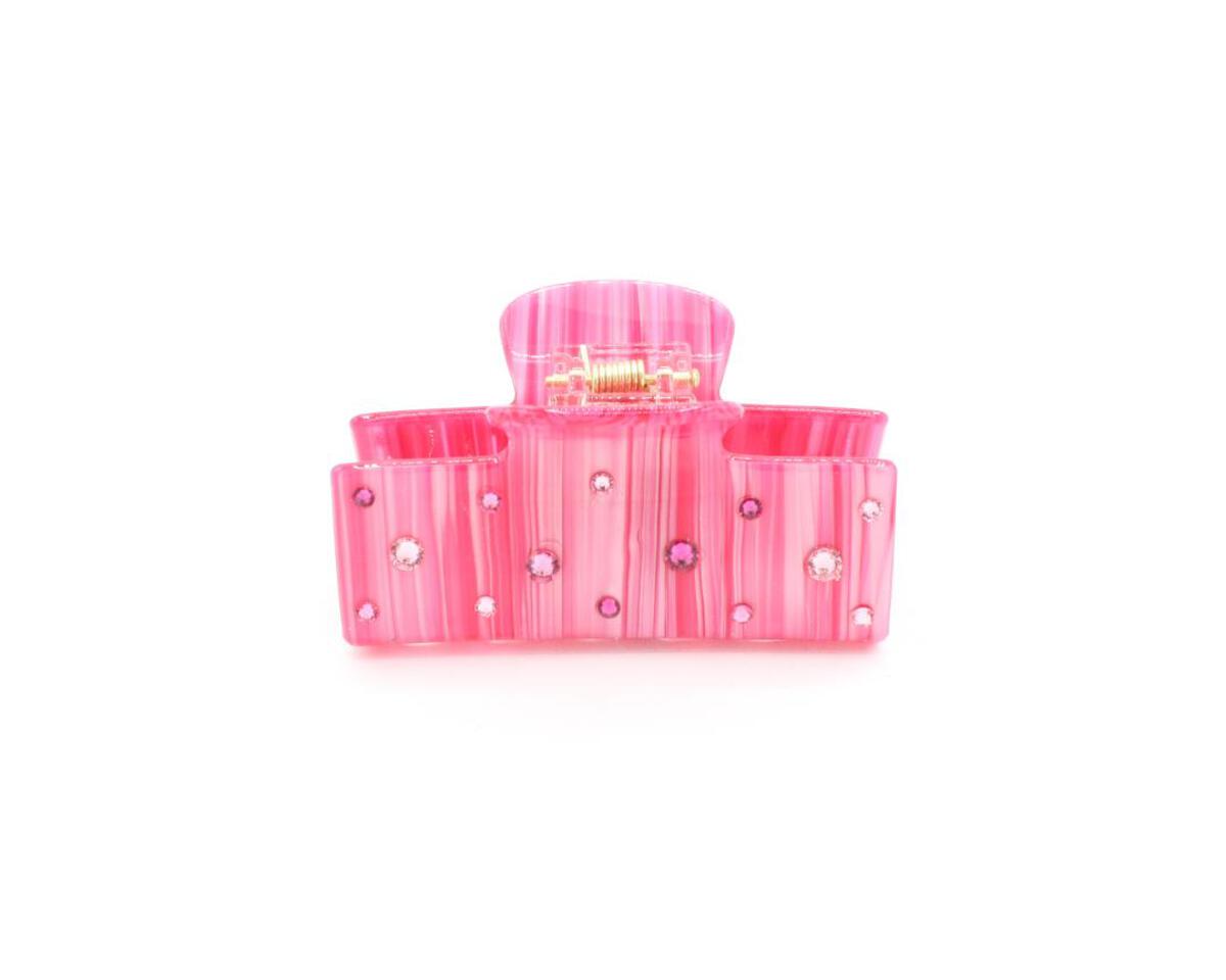 Pink Scattered Crystallized Claw Clip