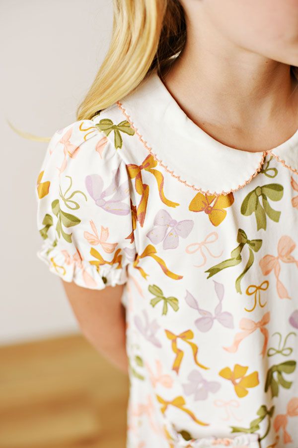 Bow Print Proper Dress