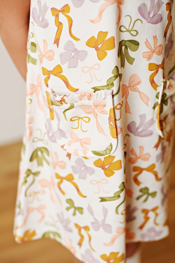 Bow Print Proper Dress