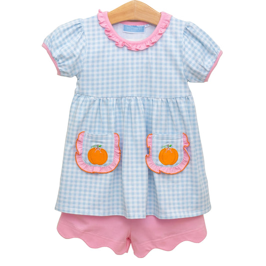 Pumpkin Ruffle Short Set