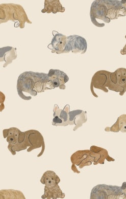 Napping Puppies - 2 Way Zipper Footie