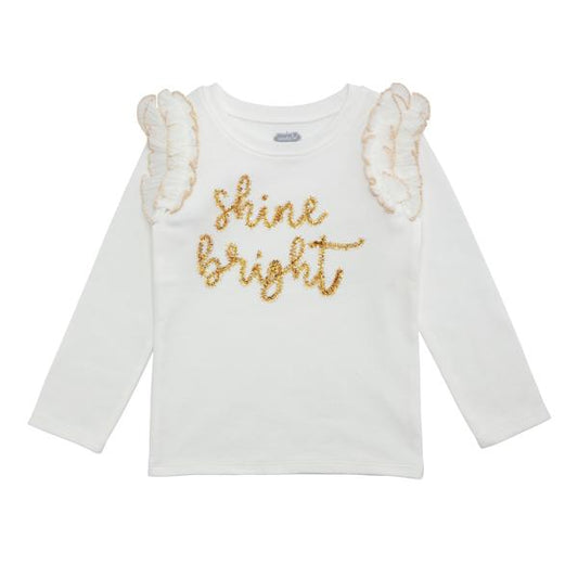 White Holiday Tinsel LS Shirts