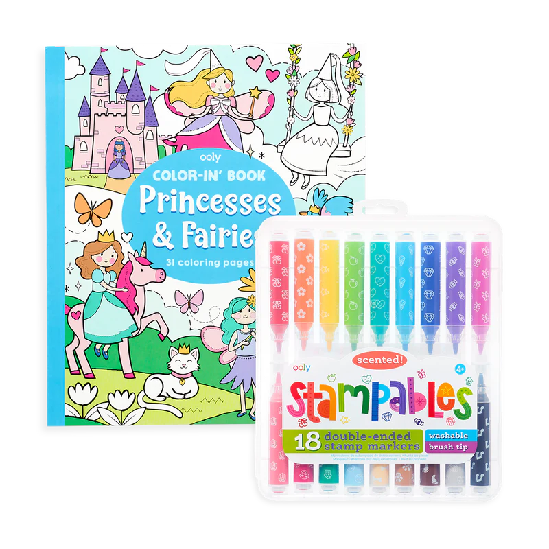 Princess & Fairies Stampable Coloring Giftables Pack