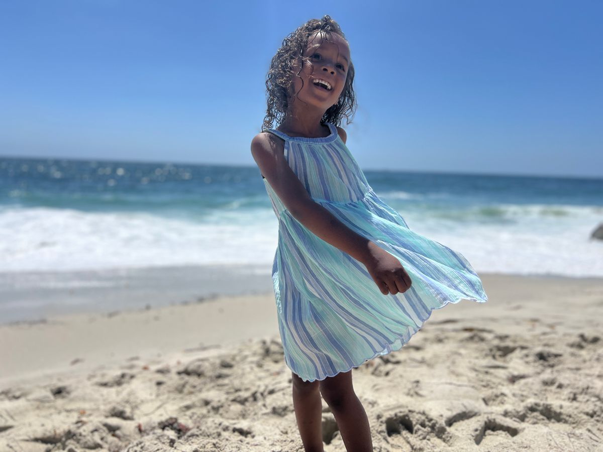 Blue/Aqua Stripe Stella Dress