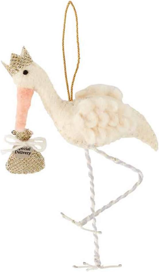 Special Delivery Gold Stork Ornament
