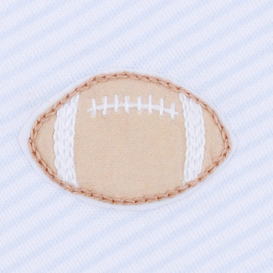 Touchdown Cutie Embroidered Bubble - Light Blue