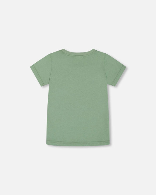 Organic Cotton Graphic Tee Sage And Multi