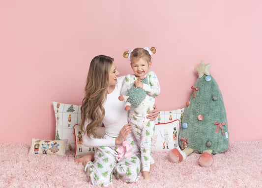 Christmas Tree Bow Pajama Set
