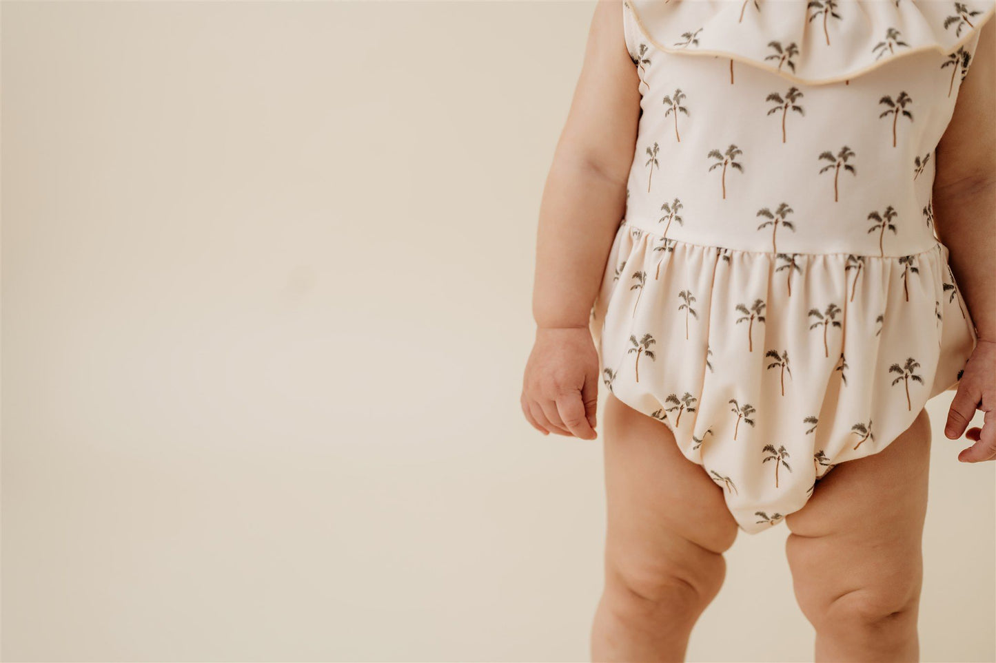 Tropical Ruffle neck Romper