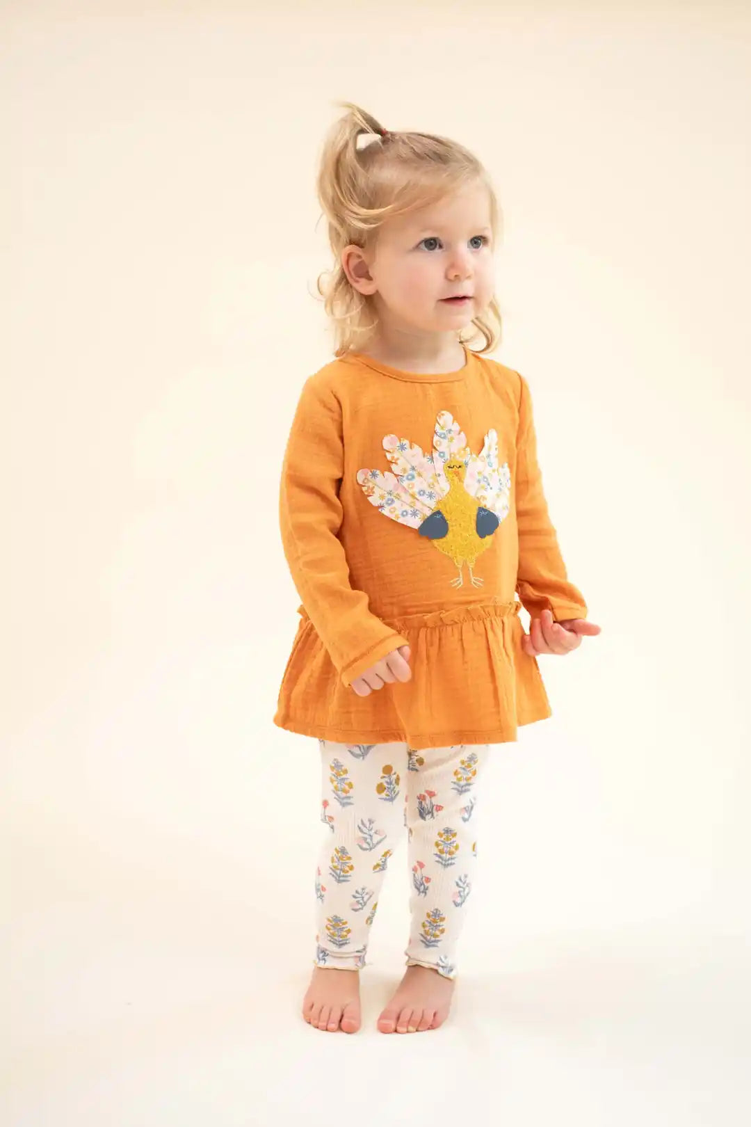 Autumn Marigold Turkey Tunic & Leggings Set