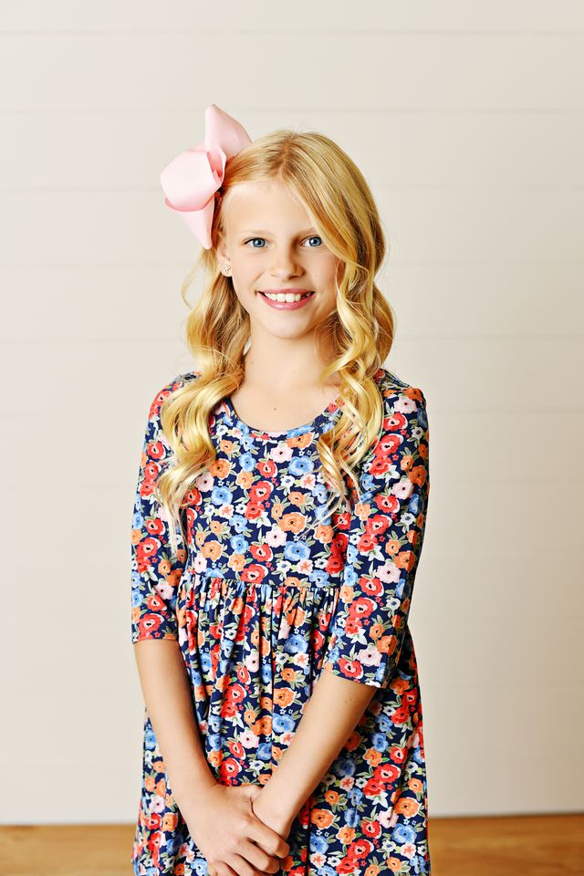 Fall Floral Twirl Dress