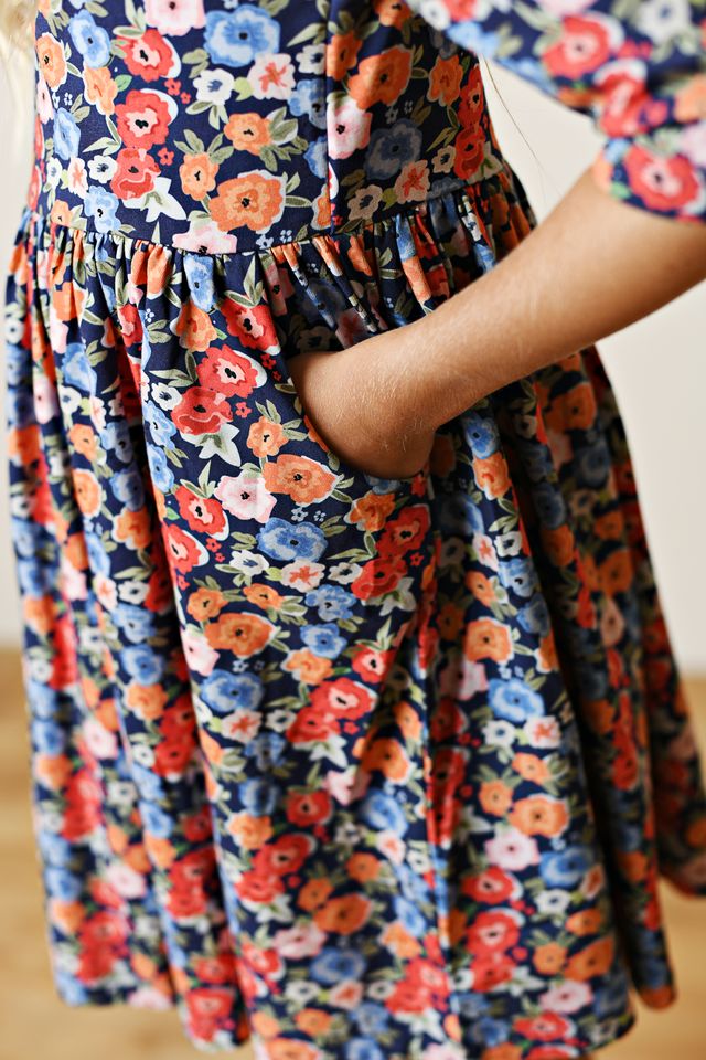 Fall Floral Twirl Dress