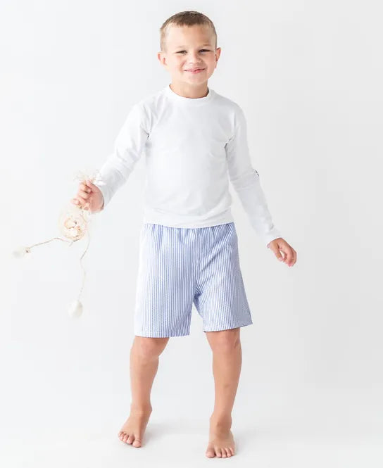 White Logo Long Sleeve Rash Guard