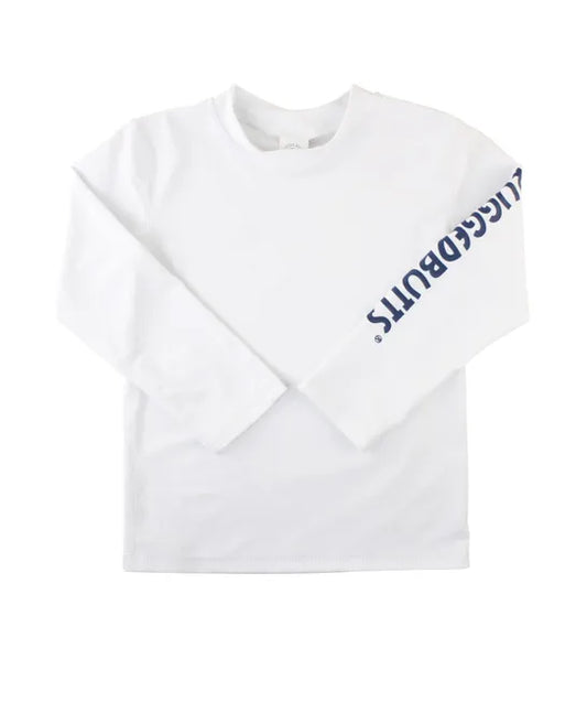 White Logo Long Sleeve Rash Guard