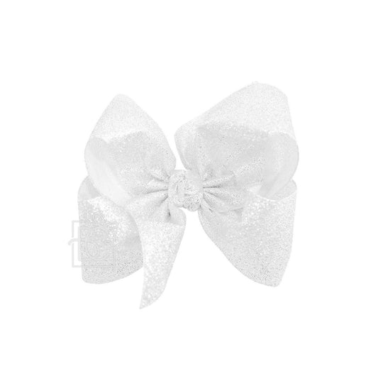 Glitter Metallic Bow On Clip