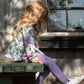 Stretch Fleece Sweatshirt Sage Floral and Legging Set