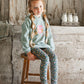 Leggings Green With Flower Print