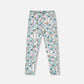 Organic Cotton Leggings Blue Llama Print