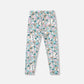 Organic Cotton Leggings Blue Llama Print