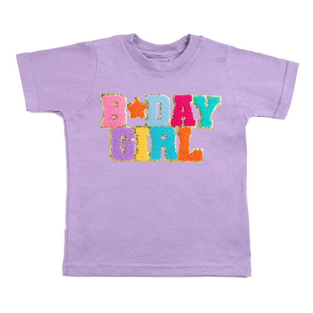 Birthday Girl Patch T-Shirt - Kids Short Sleeve Shirt