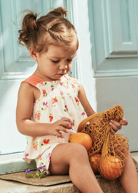 Floral 2pc Matching Shirt and Shorts Set