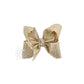GLITTER METALLIC BOW ON CLIP
