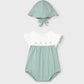Mayoral 1602 Newborn Girl Floral Romper with Hat