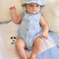 Mayoral 1614 Newborn Boy Printed Romper with Hat Set