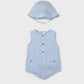 Mayoral 1614 Newborn Boy Printed Romper with Hat Set