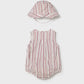 Mayoral 1614 Newborn Boy Printed Romper with Hat Set