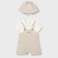 Mayoral 1651 Newborn Boy Dungaree with Hat Set