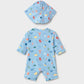 Mayoral 1620 Newborn Boy 2-Piece Swim Set with Sun Protection