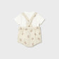 Mayoral 1621 Newborn Boy Printed Dungaree with T-shirt Set