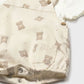 Mayoral 1621 Newborn Boy Printed Dungaree with T-shirt Set