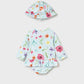 Mayoral 1634 Newborn Girl 2-Piece Swim Set with Sun Protection