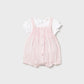 Mayoral 1638 Newborn Girl Dungaree and T-shirt Set