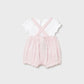 Mayoral 1638 Newborn Girl Dungaree and T-shirt Set