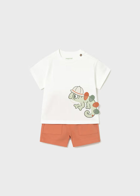 Mayoral 1668 Baby Knit Shorts and T-Shirt 2-Piece Set