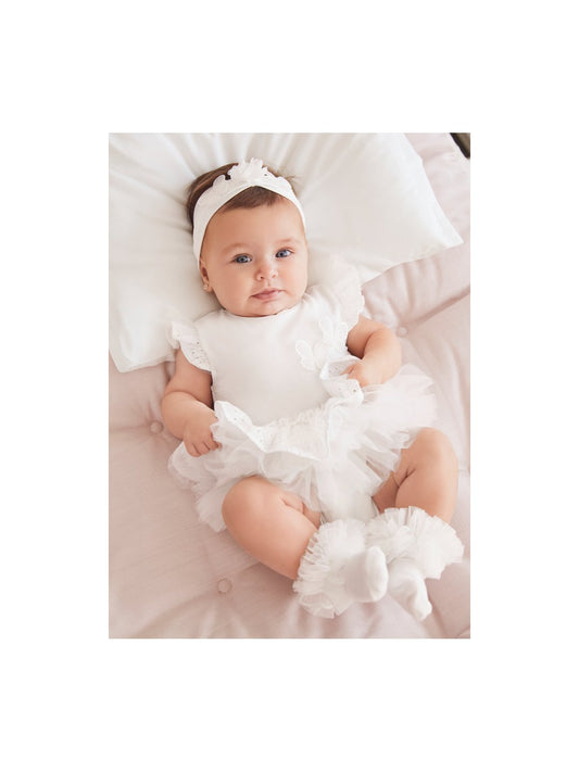 White Tutu Bodysuit with Headband