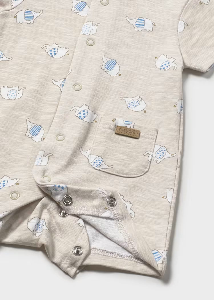 Mayoral 1717 Newborn Boy Printed Romper