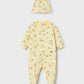 Mayoral 1717 Newborn Boy Printed One-Piece with Hat