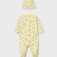 Mayoral 1717 Newborn Boy Printed One-Piece with Hat