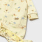 Mayoral 1717 Newborn Boy Printed One-Piece with Hat